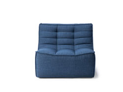 Sofa 1 seater blauw stof N701