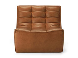 Sofa 1 seater old saddle leather N701