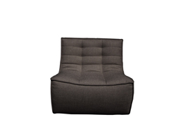 Sofa 1 seater donkergrijs N701