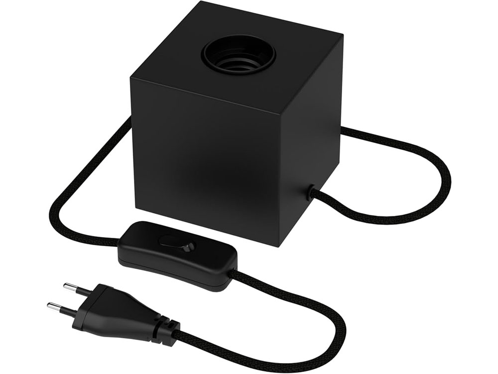 Tafellamp blok vierkant zwart 