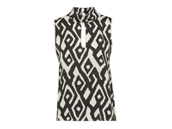 All over printed high neck sleeveless top