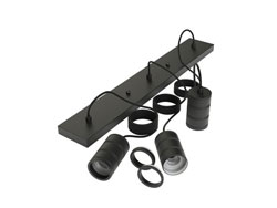 Plafond plaat RH zwart 3 x E27 fitting